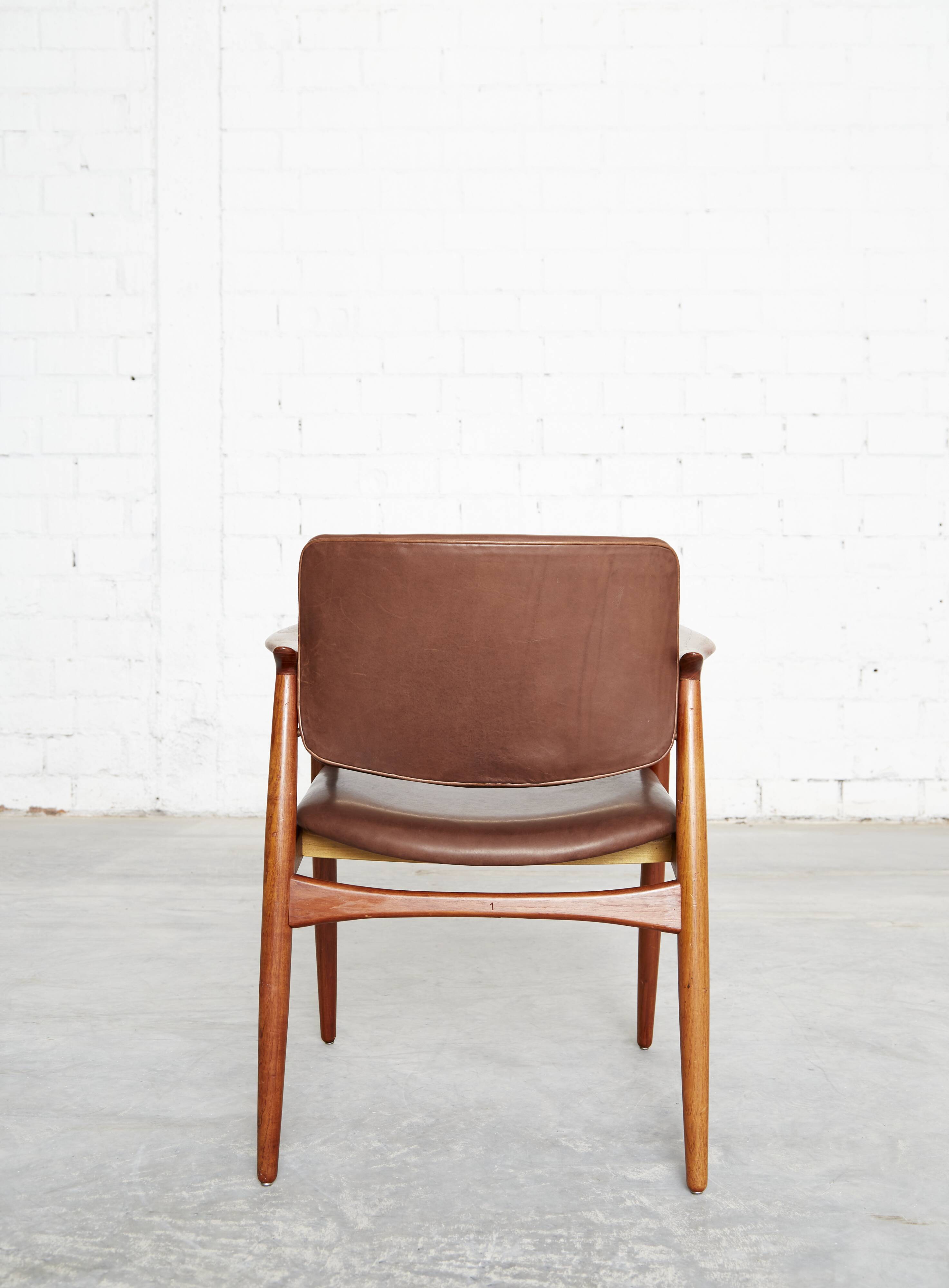 Vintage Captain's Chair in Teak by Erik Buch for Ørum Møbler