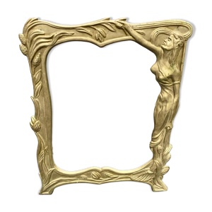 Cadre photo en bronze art nouveau