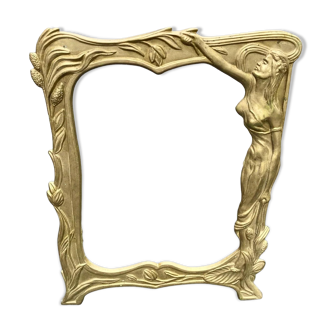 Art Nouveau bronze photo frame N°1