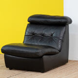 Vintage Scandinavian leather fireside chair – 75 cm