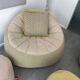 Cinna swivel armchair ottoman model - new condition - alcantara and fabric