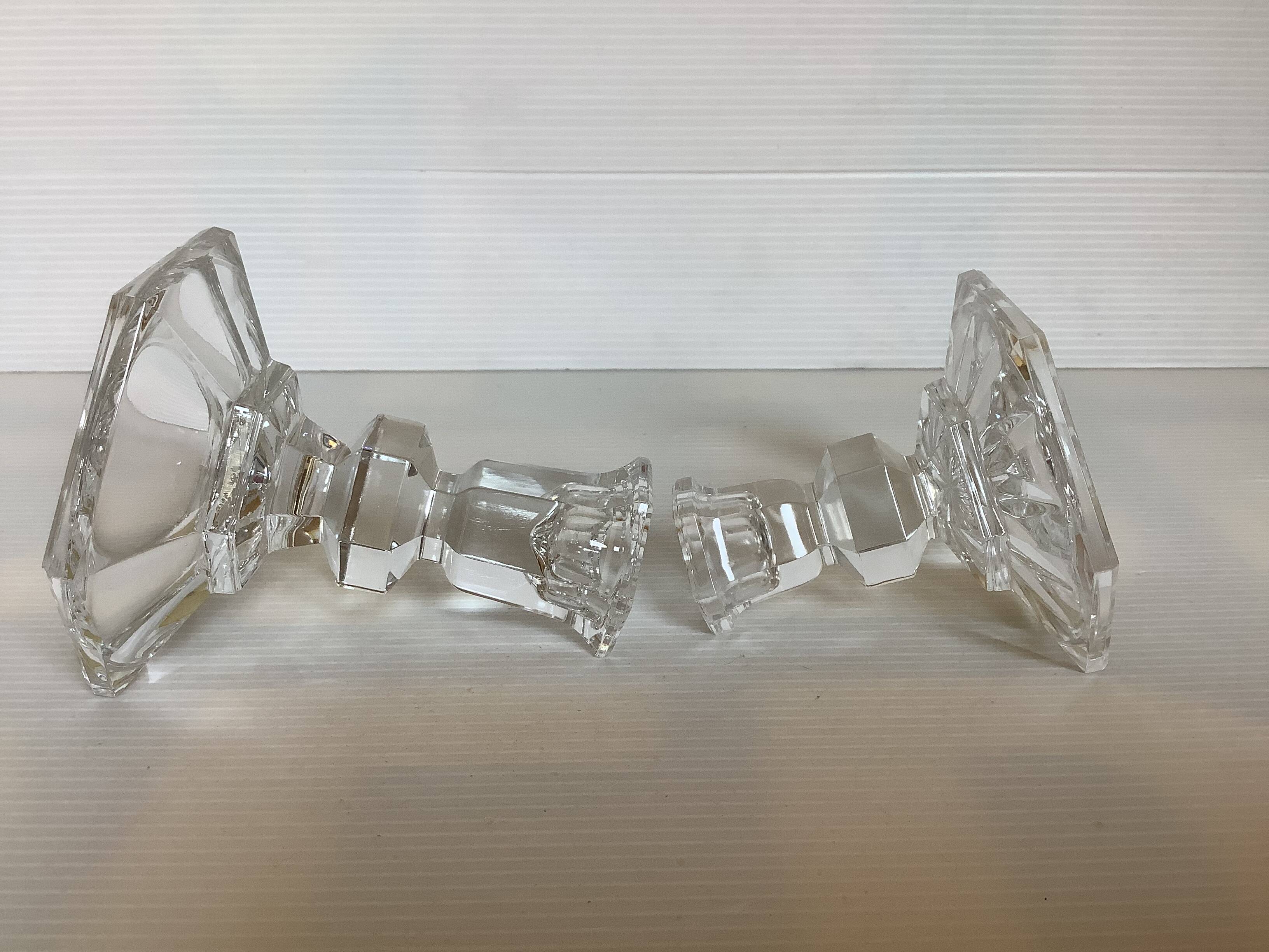 Pair of Inn Crystal Austria candlesticks