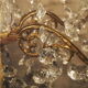 Ancient bronze and pampilles chandeliers with facets and crystal cups - old style - 6 fires