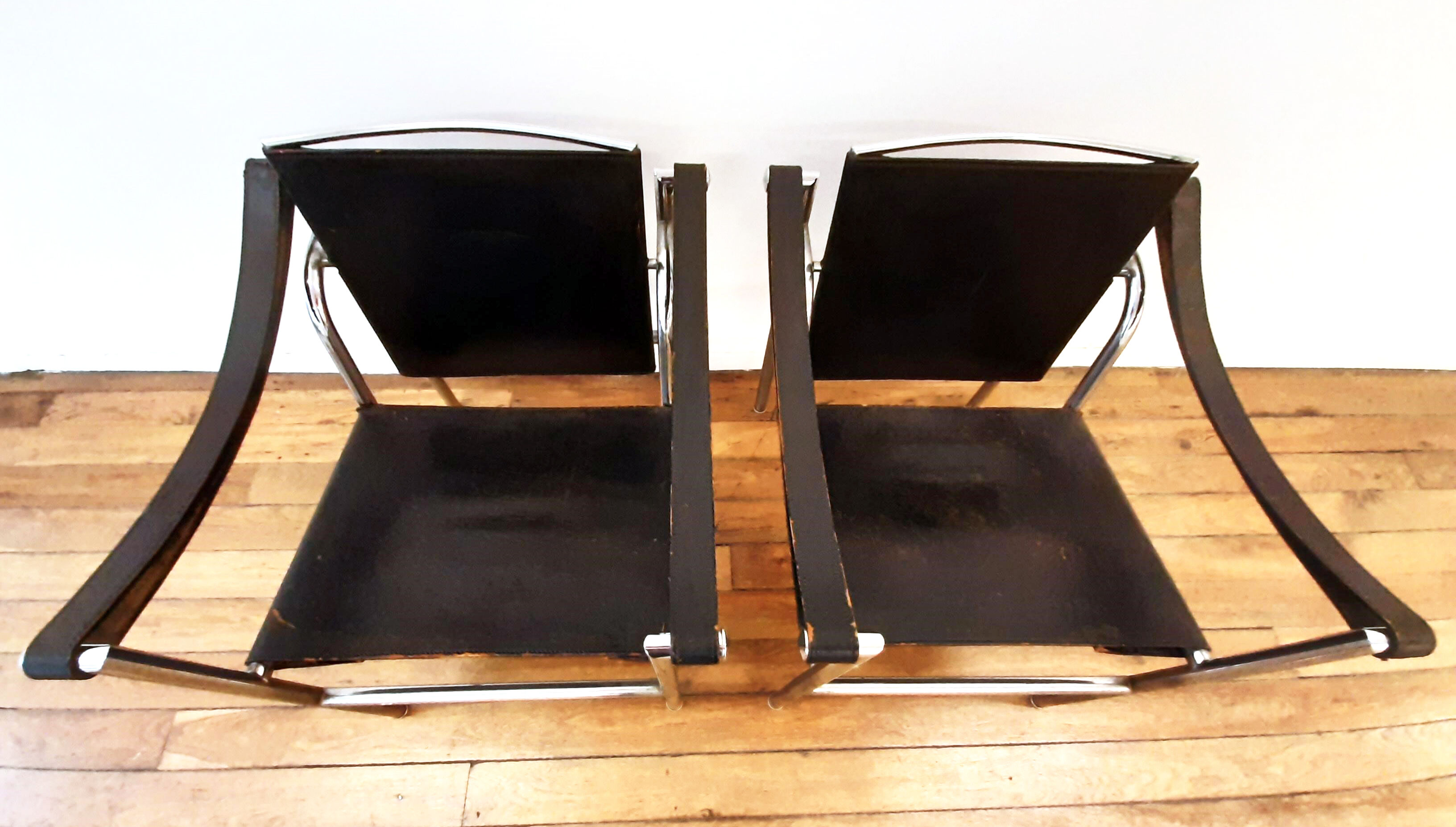 Le Corbusier, pair of LC1 armchairs