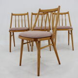 1970s Antonin Suman Beech Dining Chairs, Set of 4