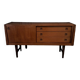 Small Scandinavian teak sideboard 1960s three drawers