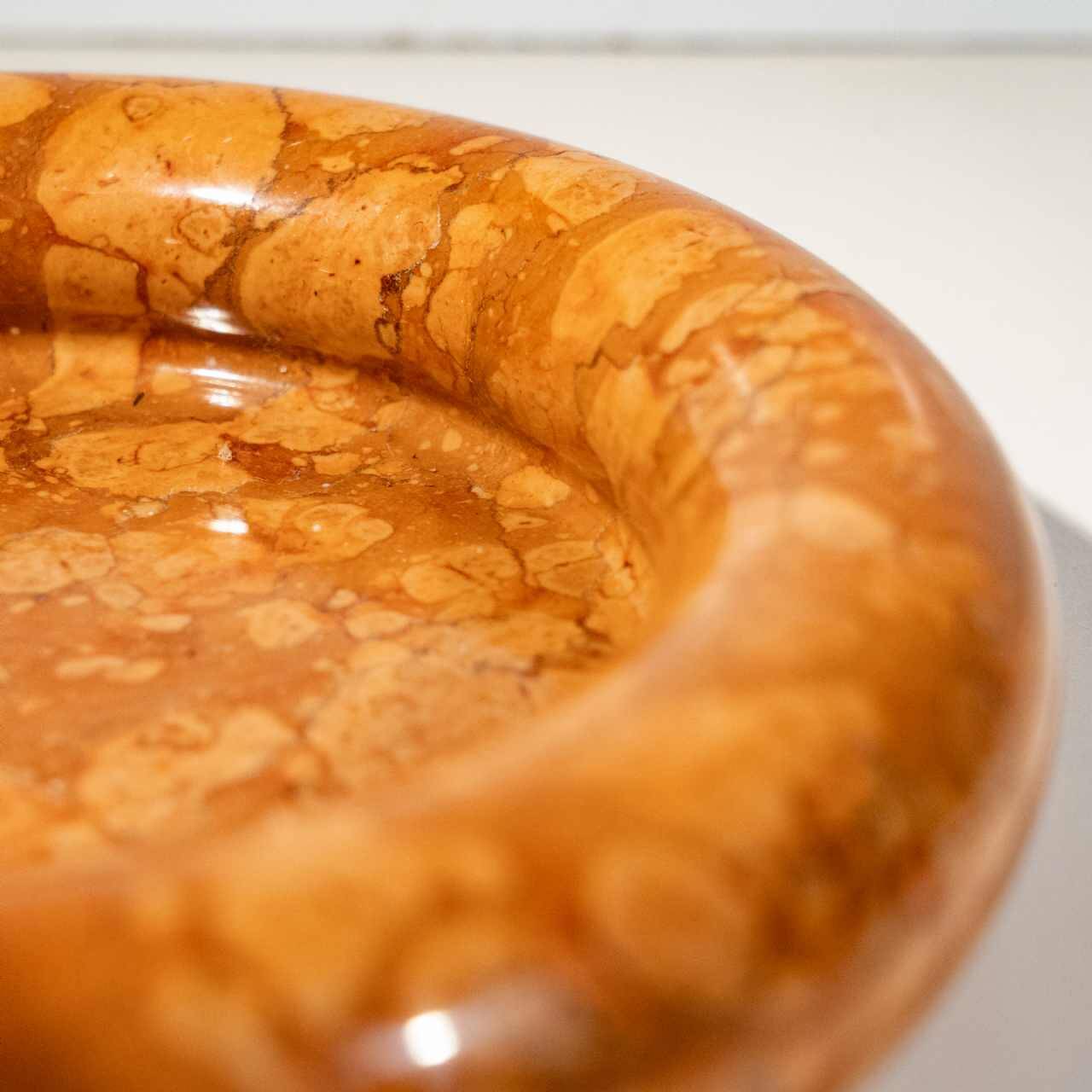 Rosso Verona marble centerpiece / empty pocket, Italian design 1960s