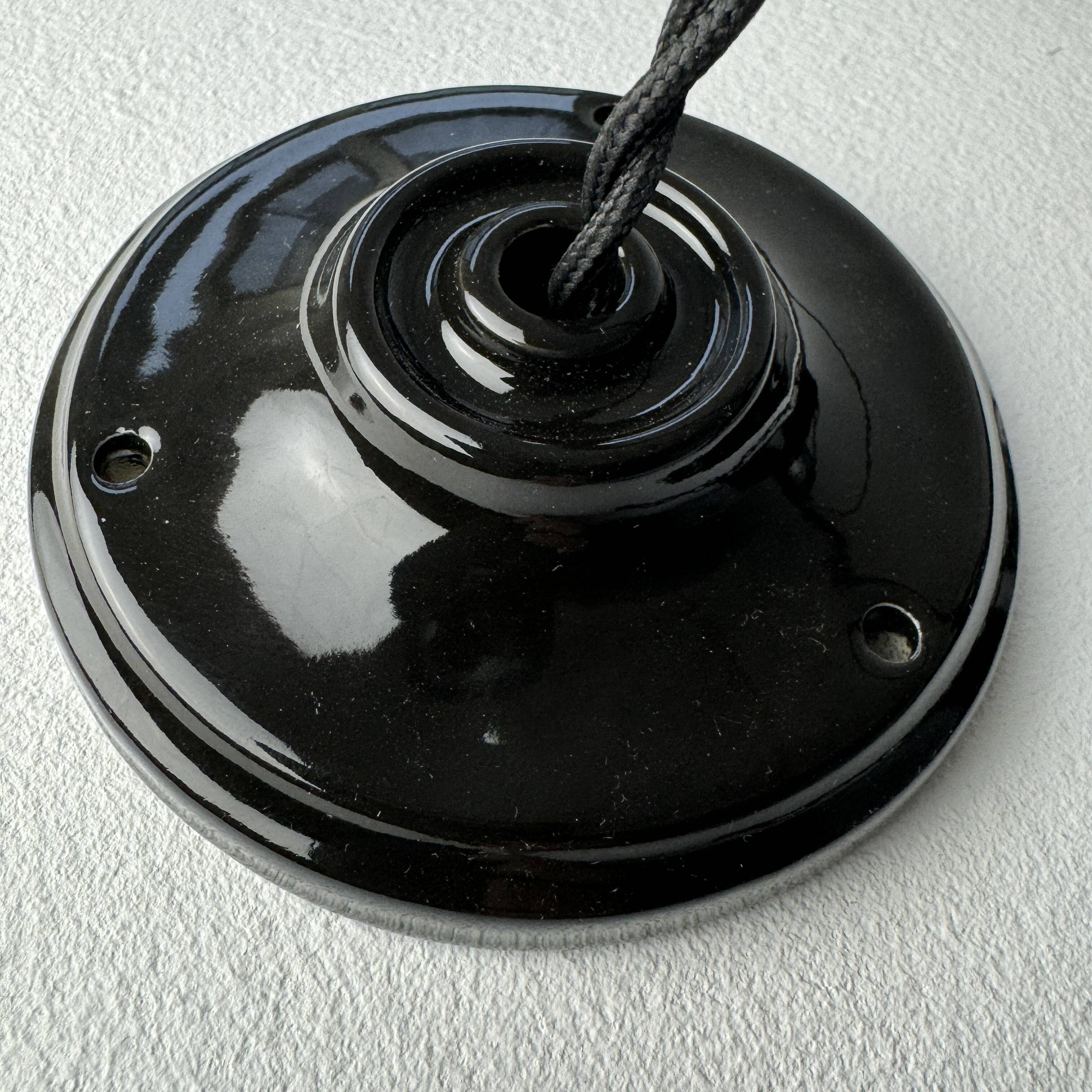 Old mazda enamelled industrial pendant 34.5 cm