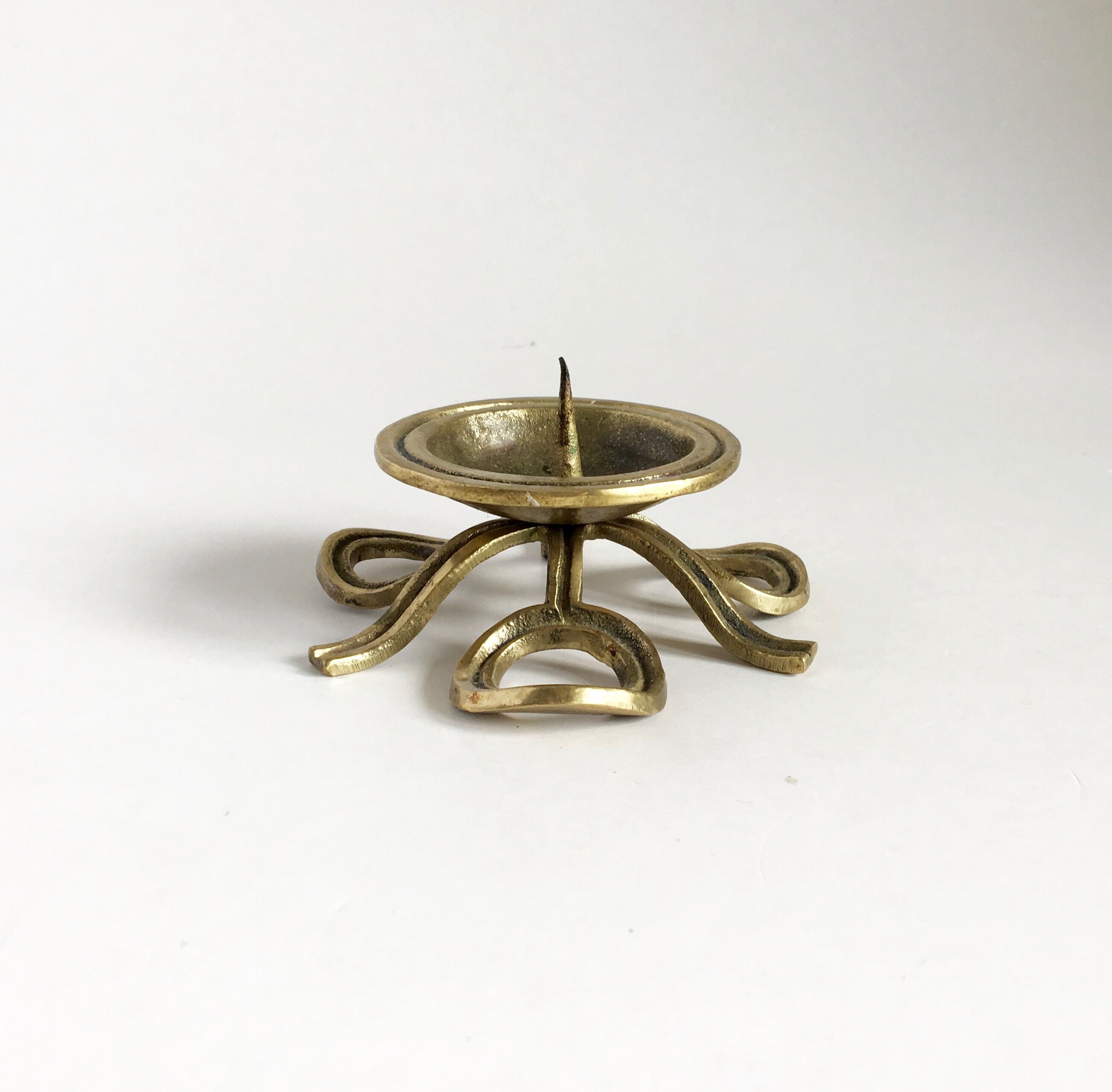 Brutalist Bronze Candleholder, 1970s