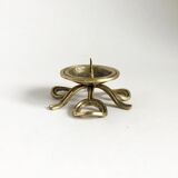 Brutalist Bronze Candleholder, 1970s