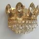 Paire d’appliques laiton et cristal