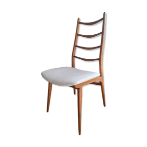 Chaise vintage 1960 tissu bouclette