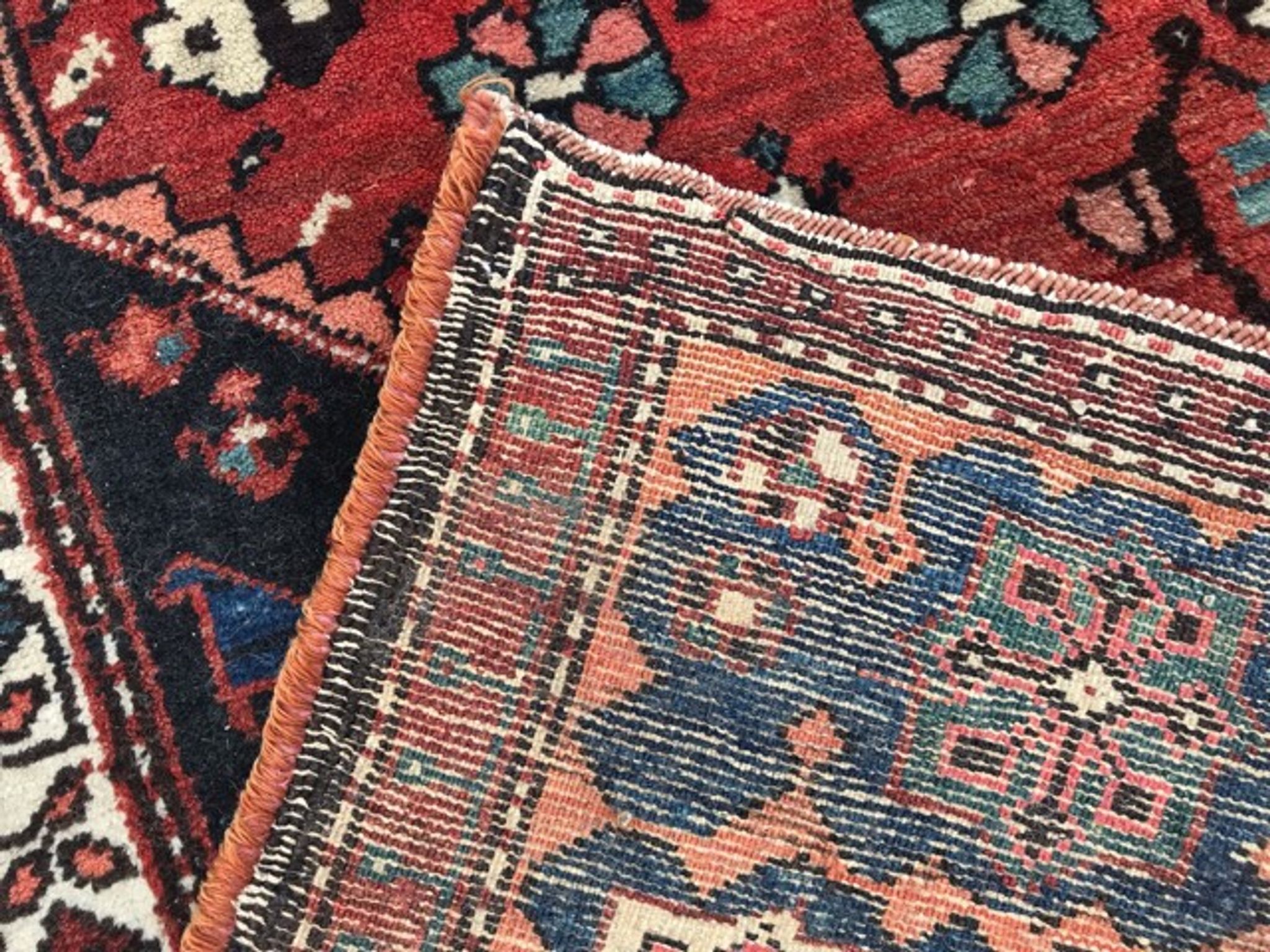Very beautiful antique Persian carpet Malayer handmade 180x322 cm