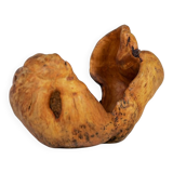 Organic birch wood bowl of Swedish folk art, from the 1960s.