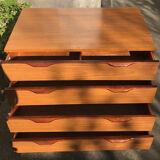 Teak and laminate chest of drawers - Europa Furniture edition from the 1970s