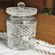 Confit jar / honey pot in signed Waterford crystal