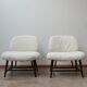 Pair of Alf Svensson 'TeVe' sheepskin shearling lounge chairs