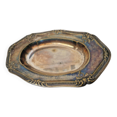 Oval serving dish in silver-plated metal – Louis XV style work