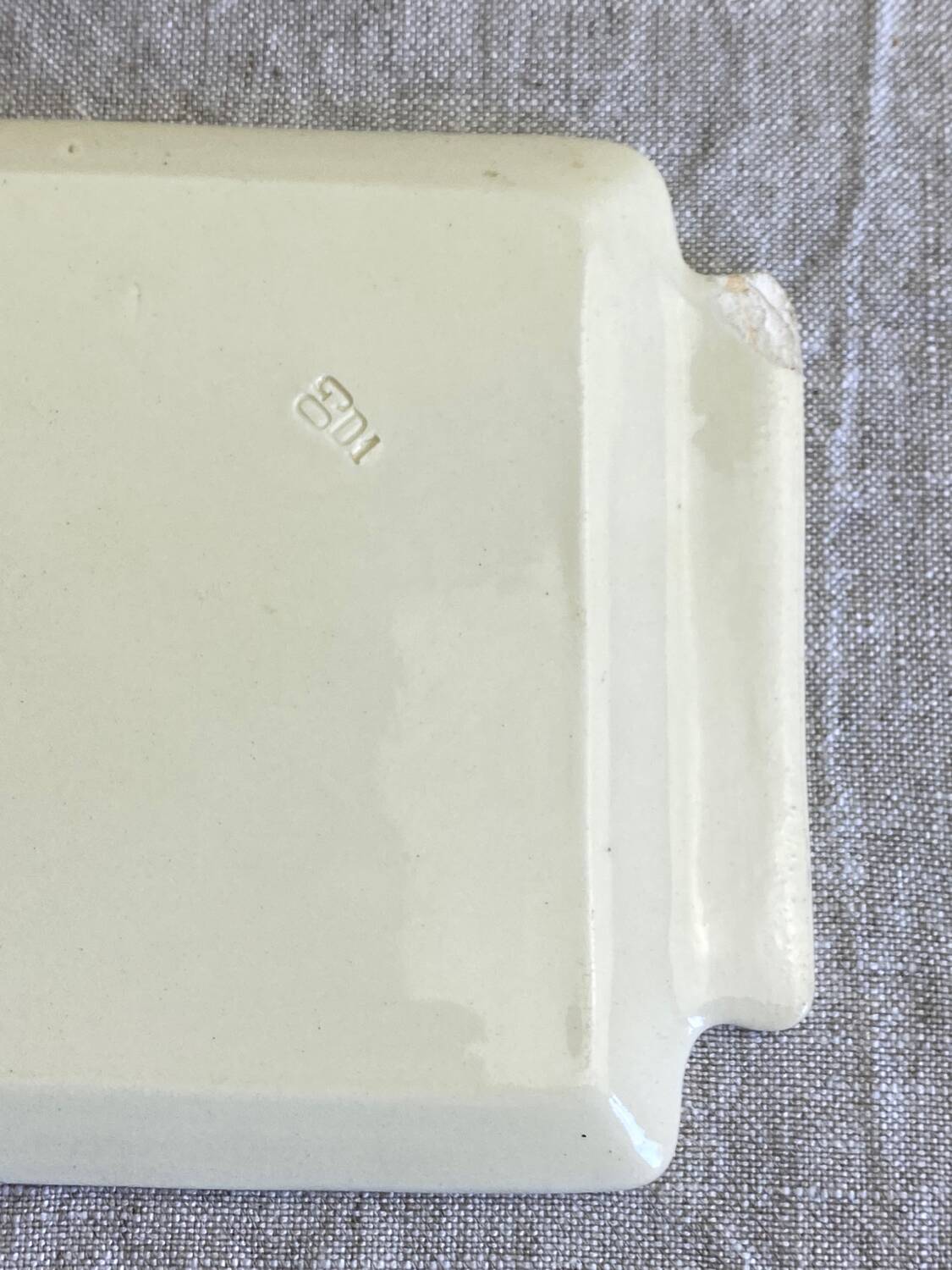 Gien porcelain cake dish, Lorraine model