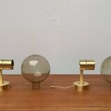 Swedish brass wall sconces from the mid-century by Hans-Agne Jakobsson for Hans-Agne Jakobsson Ab, Markaryd, 1960s, set of 2.