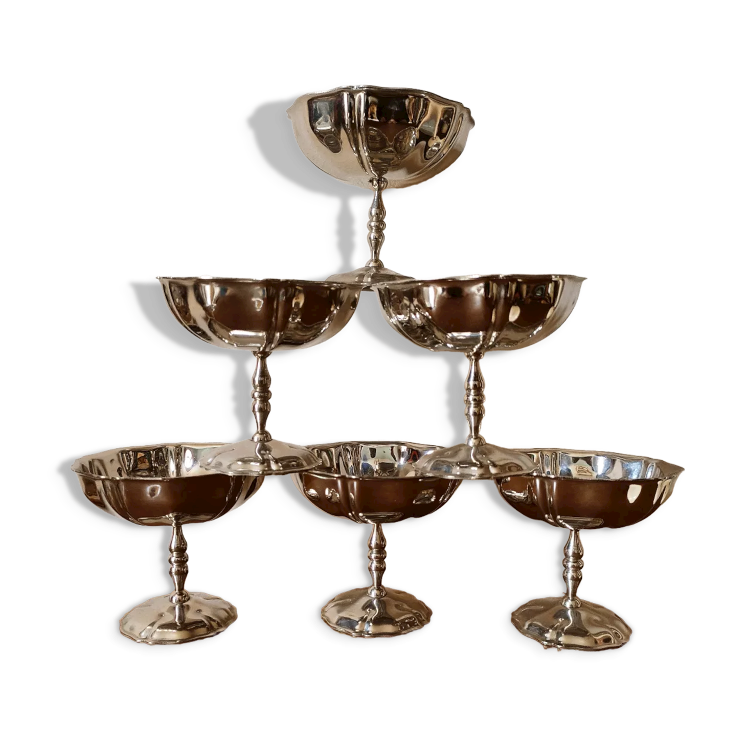 Louis XVI dessert cups in metal