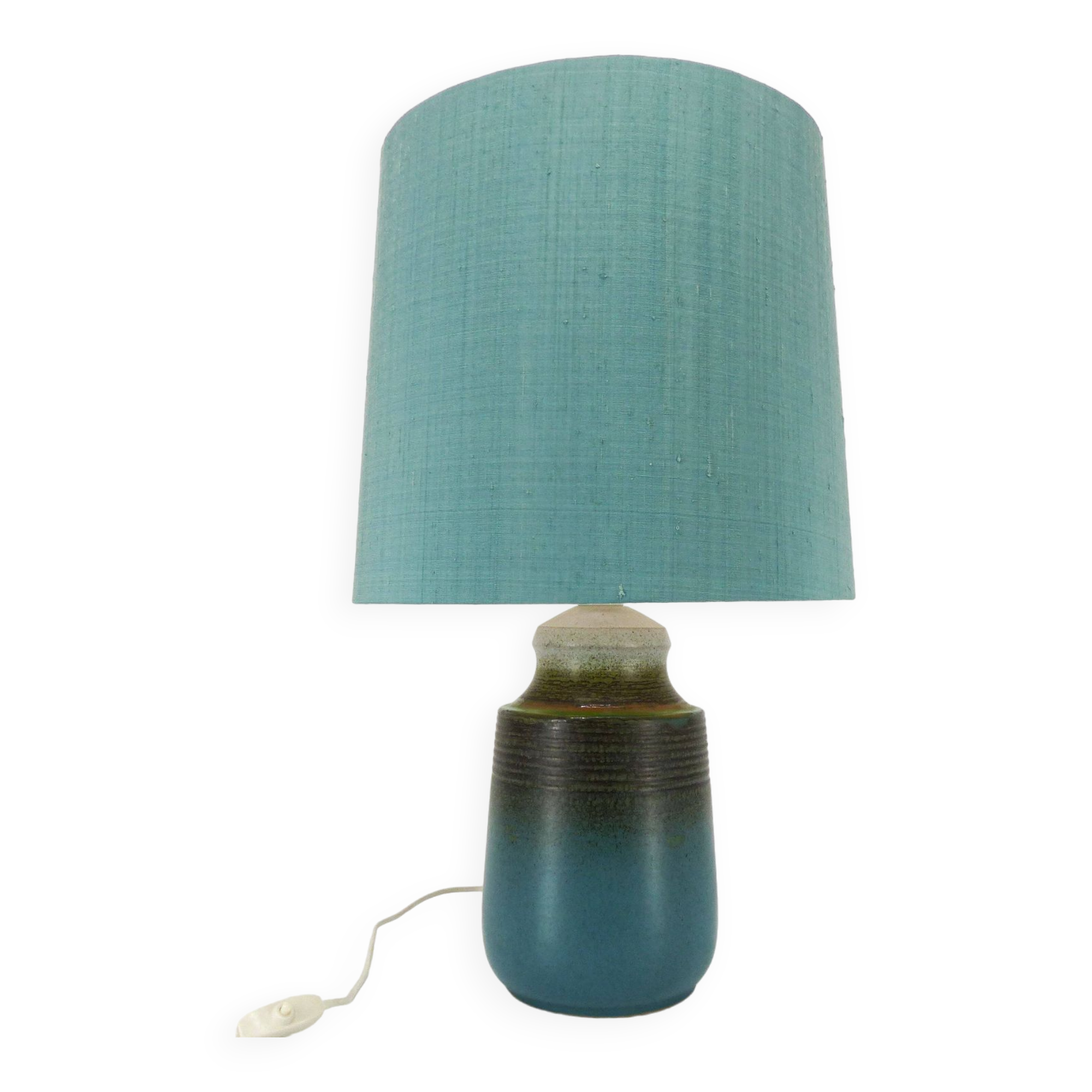 Scandinavian blue ceramic lamp Tilgmans Keramik 1960