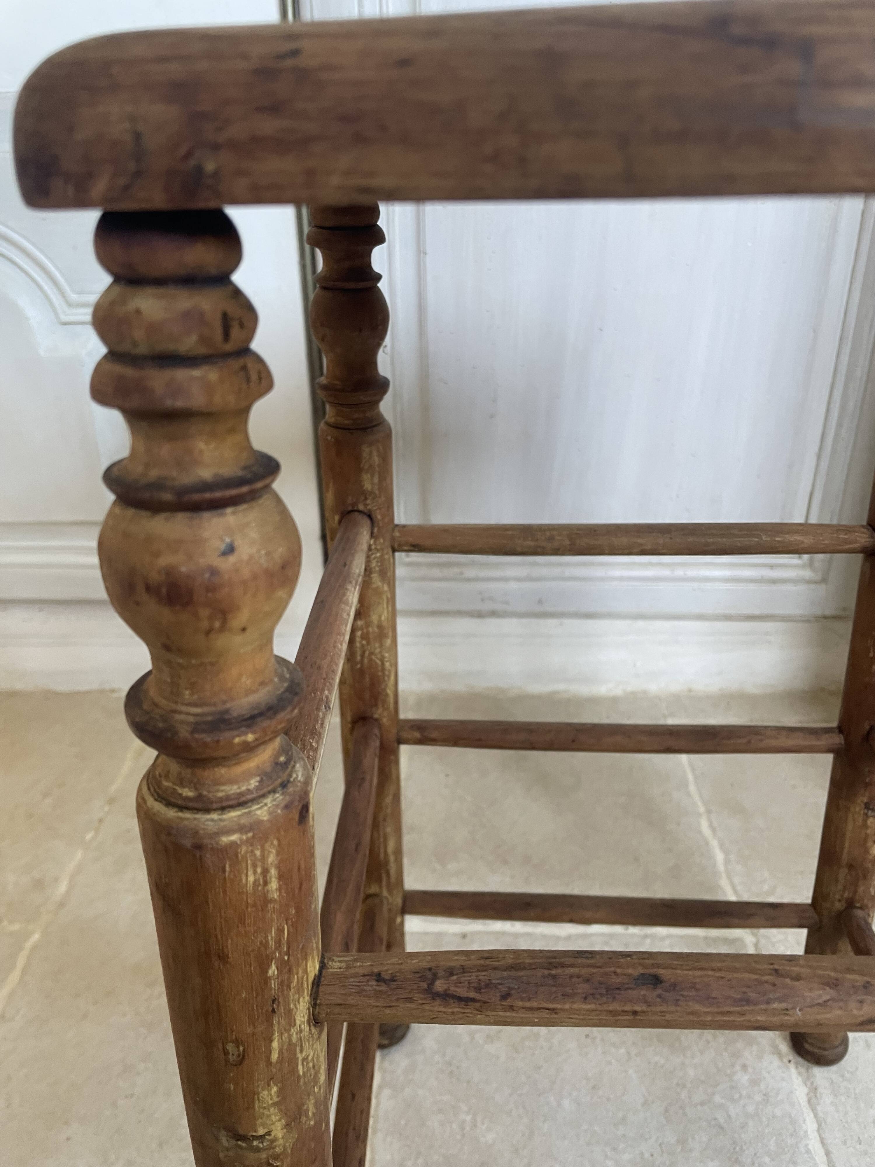 Old wooden bar stool
