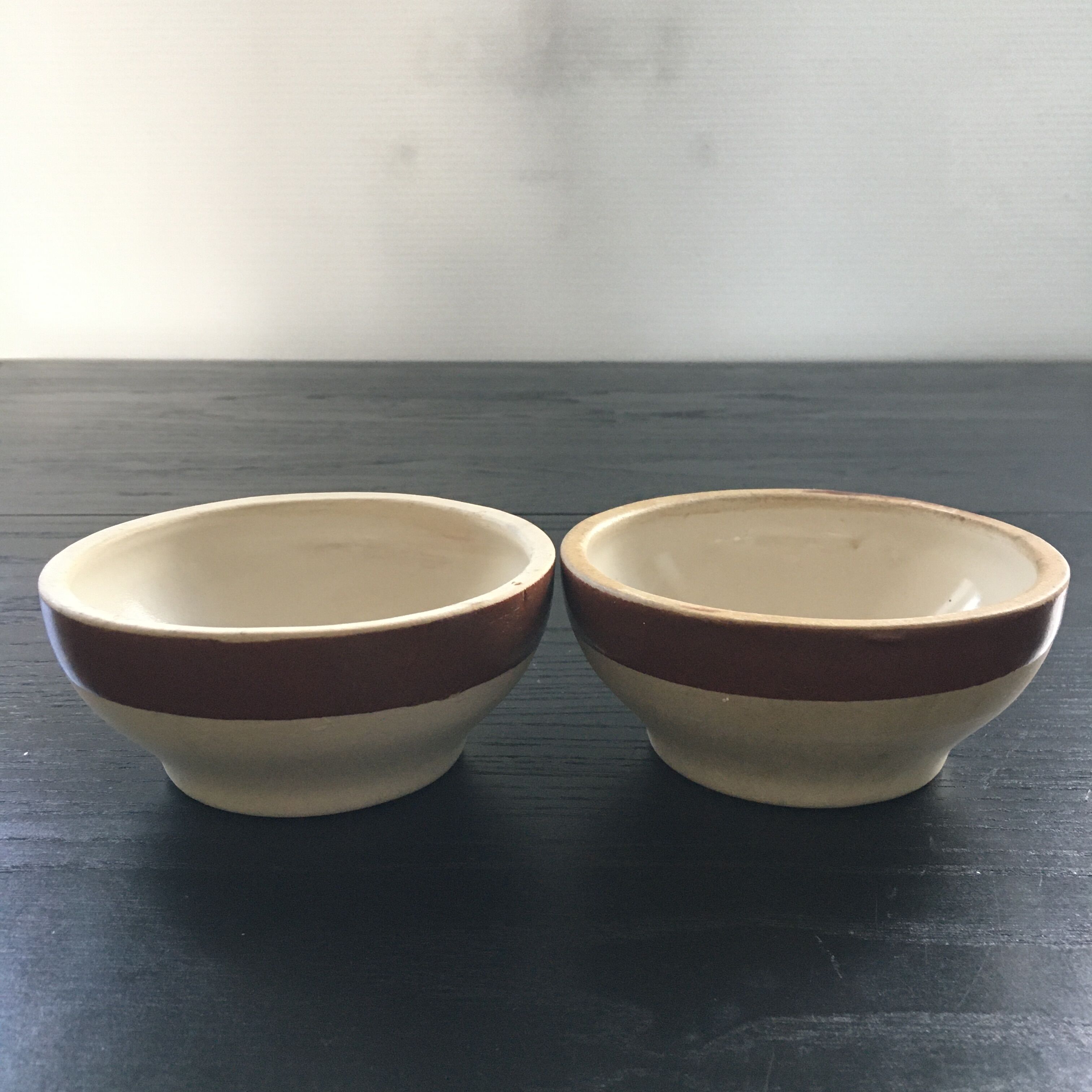 Lot 2 mini two-tone jattes