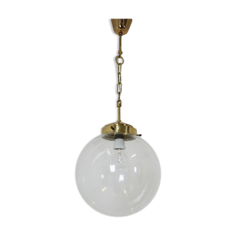 Mid-century big glass pendant from Valašské Meziříčí, 1970´s.