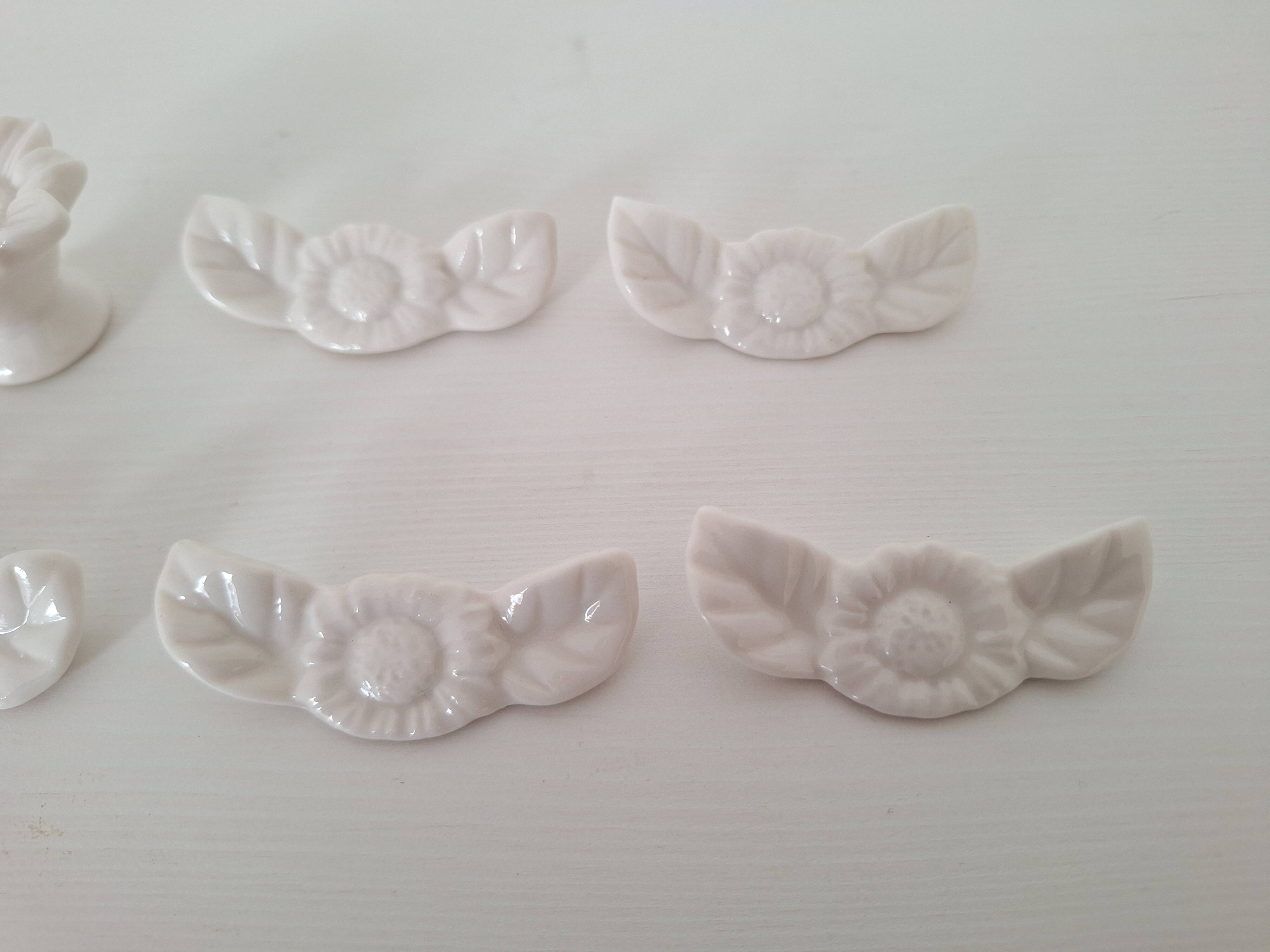 Porte couteau blanc en porcelaine