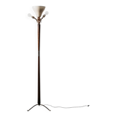 Lampe sur pied base trépied années 50 bois