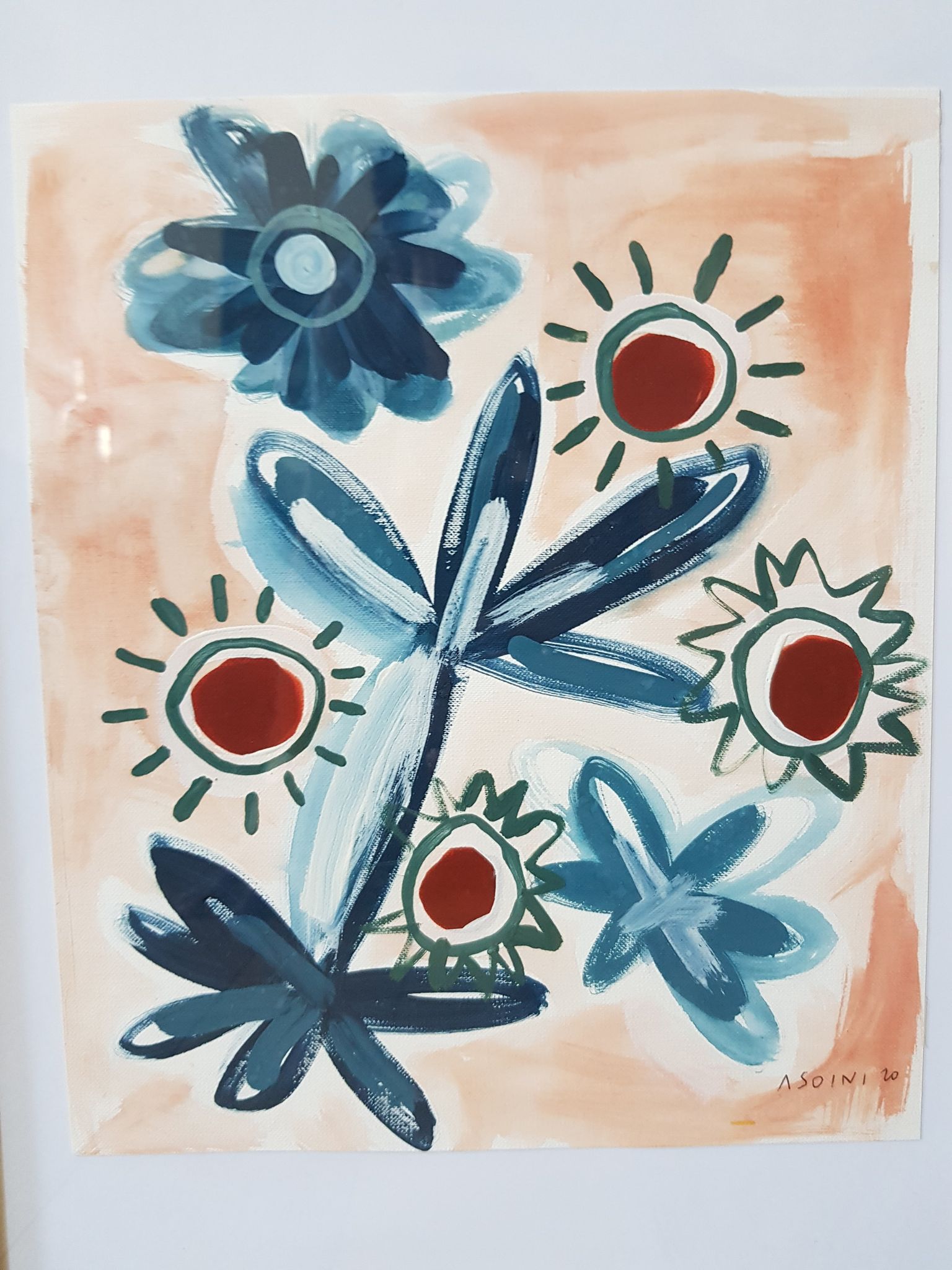 Imaginary Plants II - Painting by Laura Asoini