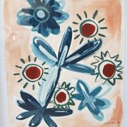Imaginary Plants II - Painting by Laura Asoini
