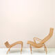 'Pernilla' armchair and footstool designed by Bruno Mathsson