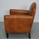 Vintage Dutch leather club chair in cognac color