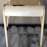 Paire de chaises tube métal mobilier industriel début XXème