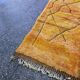 Large Moroccan Berber rug 300 × 200 cm – ochre yellow, geometric pattern