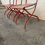 Set of 3 folding fisherman bistro chairs
