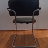 Office chair with a chrome design