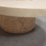 Oval stone coffee table Mactan brutalist marble by Magnussen PONTE