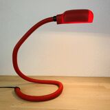 Flexible red snake lamp from the 80s