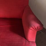 Red velvet toad armchair