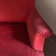 Fauteuil crapaud velours rouge