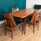 Retro Teak 1960s Elliots Of Newbury Mid Century Extending Dining Table & 6 Chairs