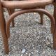 Lot de 7 tabourets de bar en bois courbé assise skaï rouge