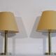 Paire de lampes vontage scandinaves en laiton 1970