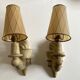 Pair of Arlus torchlight wall light in art deco plaster 1950