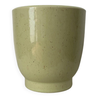 Speckled yellow plant pot