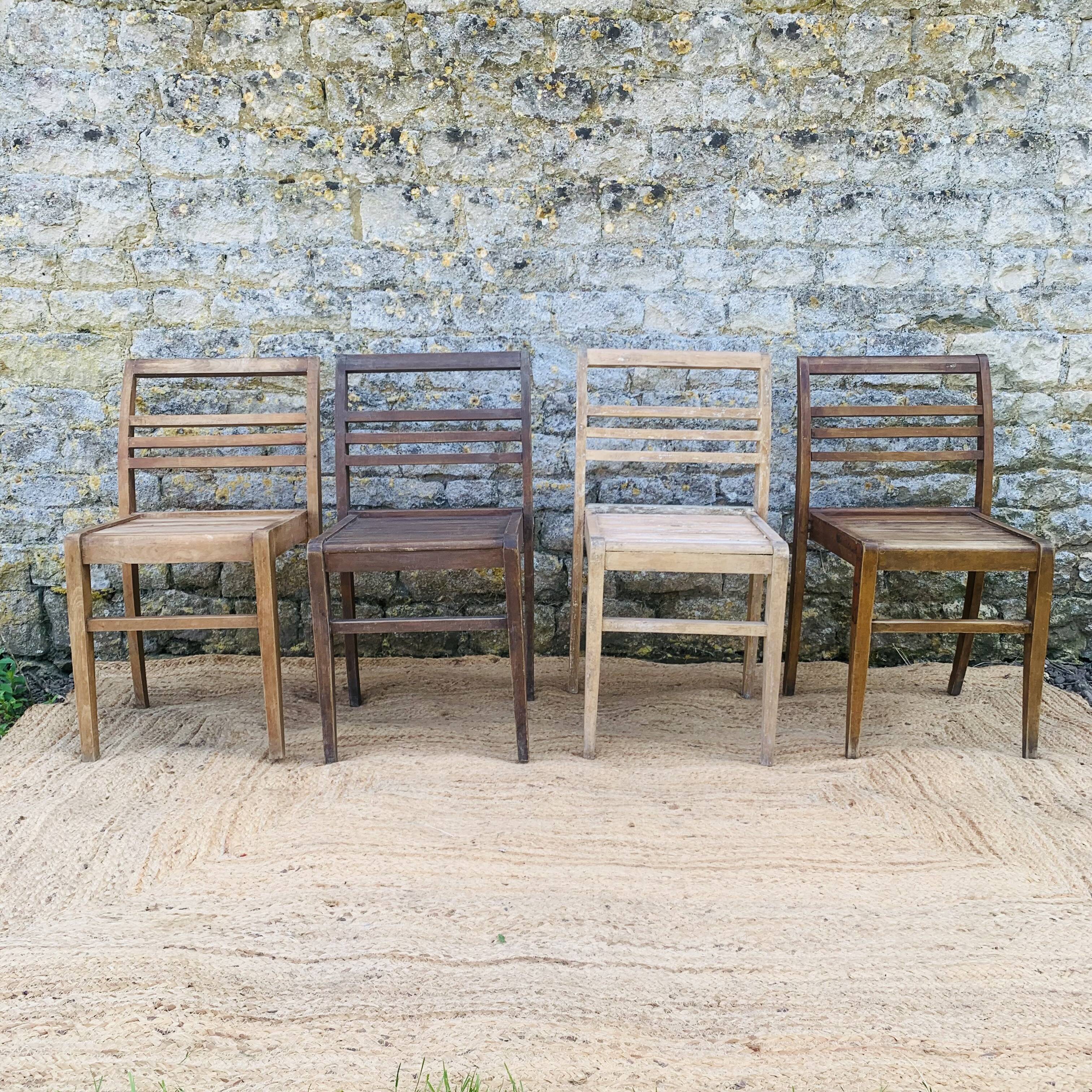 Set of 4 René Gabriel chairs