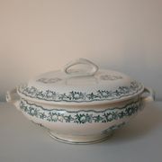 Soup bowl Saint Amand, green pattern - model 4025